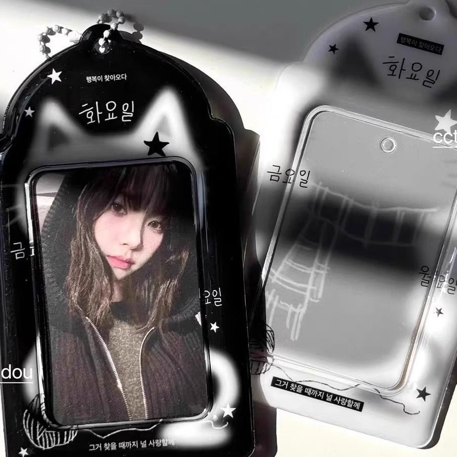 Ins Capa De Cartão De Gato Preto PVC Ídolo 3 Polegadas Proteção Pequeno Display Pingente Armazenamento em Oferta na Shopee