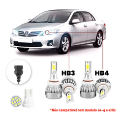 Lampadas Led Toyota Corolla 2012 A 2014 Hb4 Hb3 20000lm