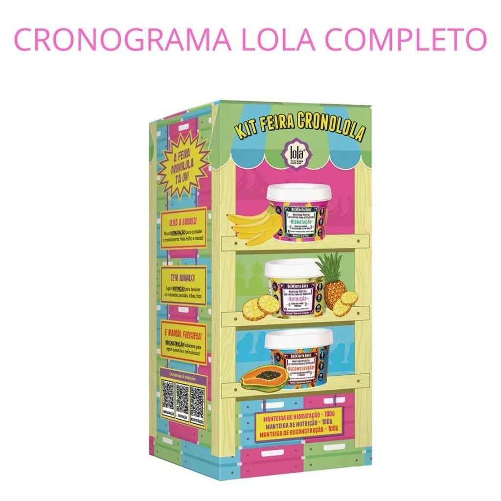 Kit Feira Cronolola Bemdita Ghee 100g Nutrição Hidratação e Reconstrução