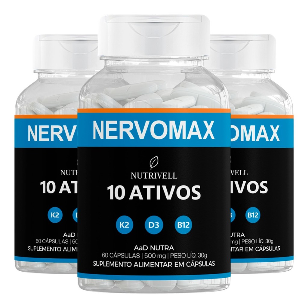 1x Nervomax 60 Caps - Envio Imediato - Fórmula Avançada Original Loja Oficial em Oferta na Shopee