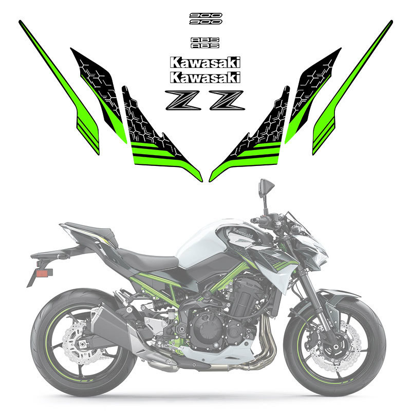 Adesivos para Moto Kawasaki Z900 | Impermeável e Esportivo