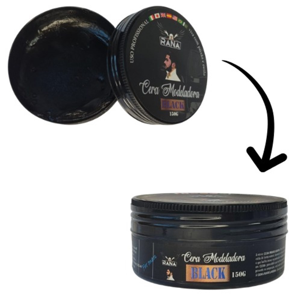 Pomada Cera Modeladora para Cabelos Black cod 807