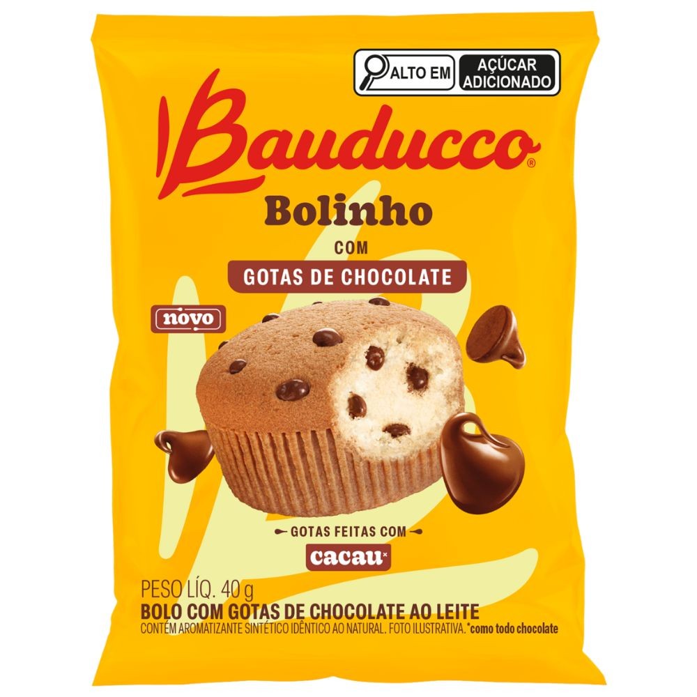 Bolinho Bauducco com Gotas de Chocolate ao Leite 40g - Food & Beverages