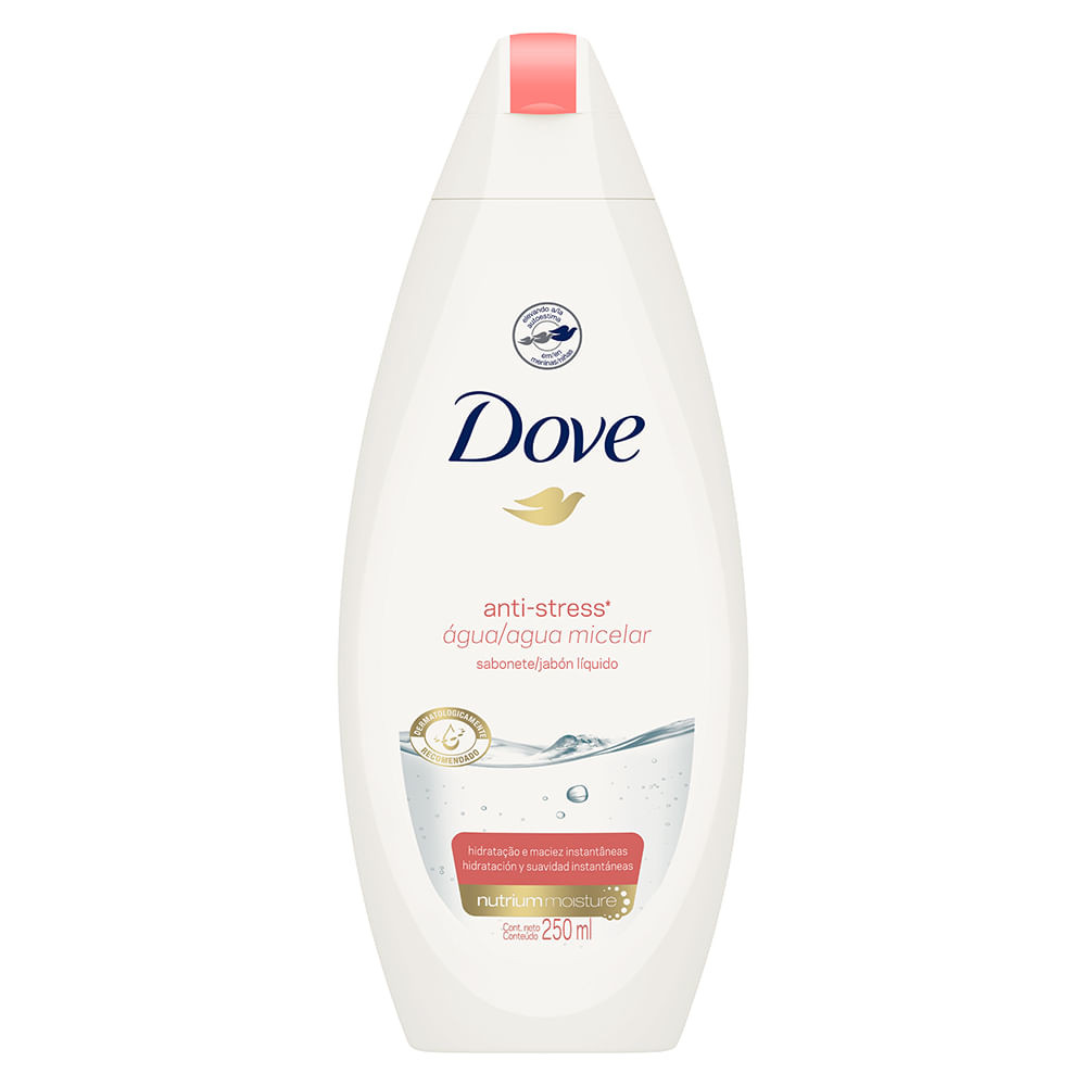 Sabonete Líquido Dove Anti-stress Água Micelar 250ml - Beauty