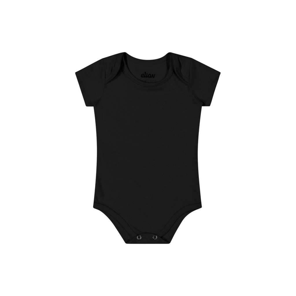Body Infantil Menina em Cotton Elian Preto - Baby & Kids Fashion