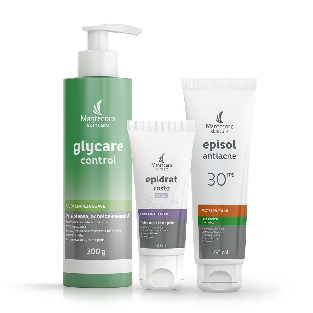 Kit Controle da Acne e Oleosidade Glycare+Epidrat+Episol AC