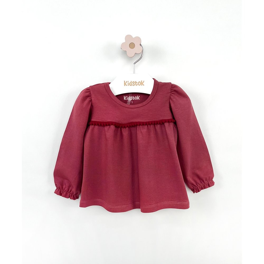 Blusa Menina Cotton Pompom - Kidstok em Oferta na Shopee