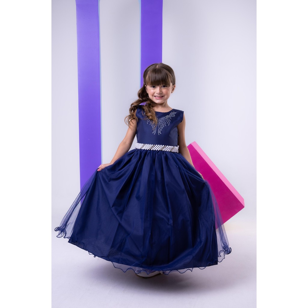 Vestido Marie Longo Larissa Azul Petroleo
