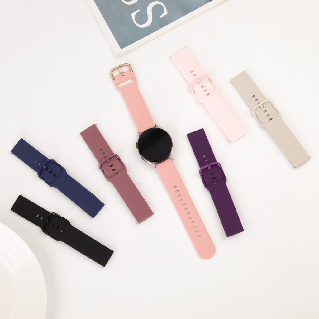 20mm 22mm Pulseira De Silicone Para Smartwatch Amazfit Bip 6 Bip 5 Pro/GTR MINI/GTS 5/Samsung Galaxy Watch — imagem 2 de 2