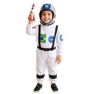 Fantasia Infantil Astronauta com Capacete Estampado NASA em Oferta na Shopee