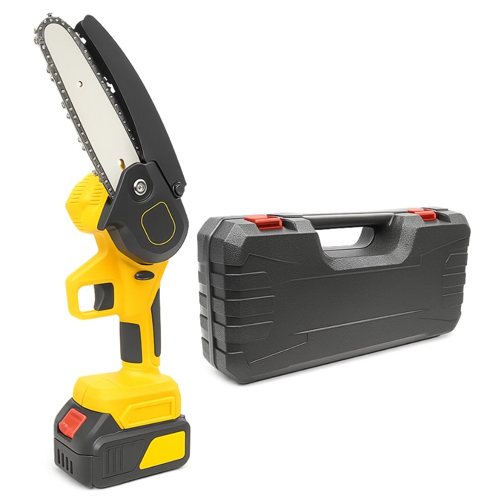 Mini Motosserra Portátil com Bateria Recarregável