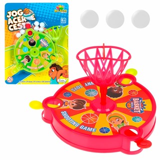 Jogo Acerte A Cesta Infantil Brinquedo De Mesa Basquete Com 3 Cestas Lançador Triplo em Oferta na Shopee