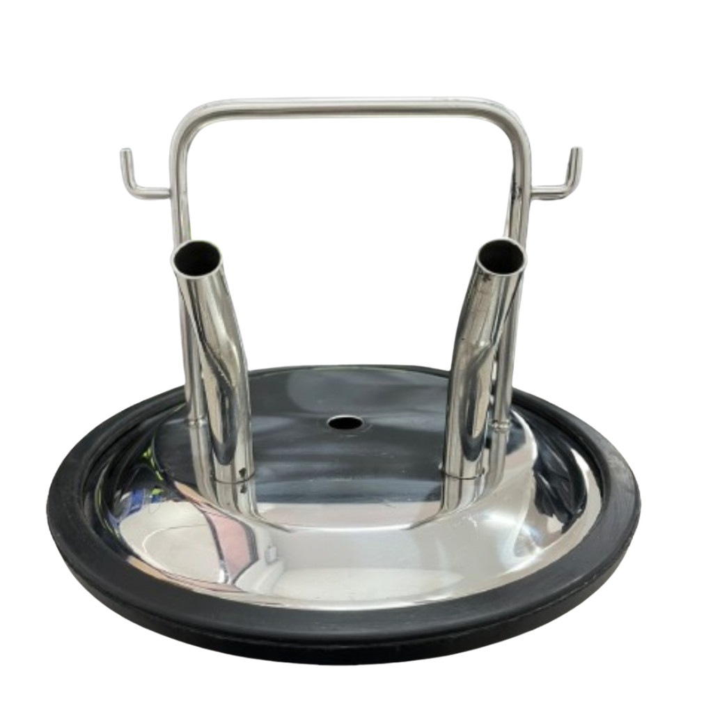 Tampa Tarro Inox 40l 2 Entradas leite+1 junta  (Completa)