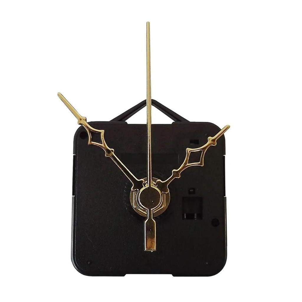 Máquina de Relógio Tic Tac Quartz de Parede 17mm com Ponteiros Universal 5cm Ouro