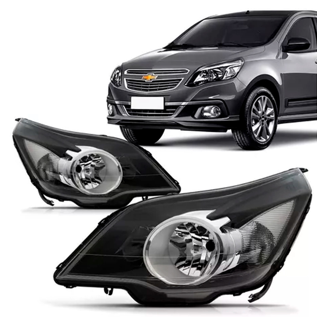 Farol Agile Montana 2009 2010 2011 2012 2013 2014 Foco Duplo Mascara Negra