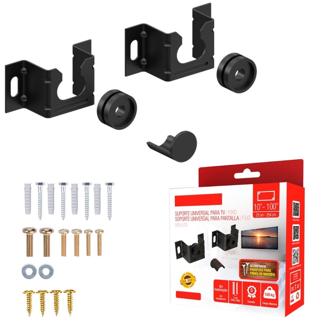 Suporte TV Fixo Universal LED LCD 3D PLASMA 14 até 100 Polegadas