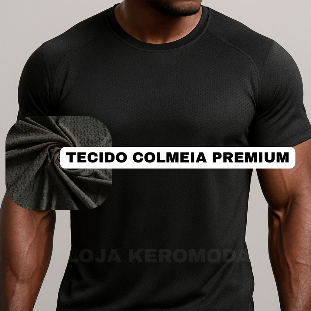 Camisa Masculina Academia Esporte Exercícios Corrida treino em Oferta na Shopee