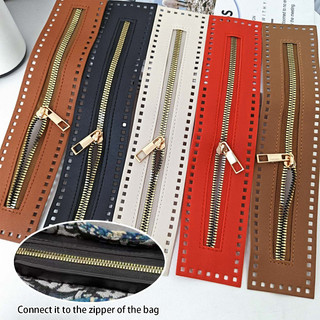 3 Unidades De Zíper De Couro Longo De 27 Cm-Prático , Durável-Cor Sólida-Para Crochê , Bolsa , Fecho De Carteira-PU Dupl