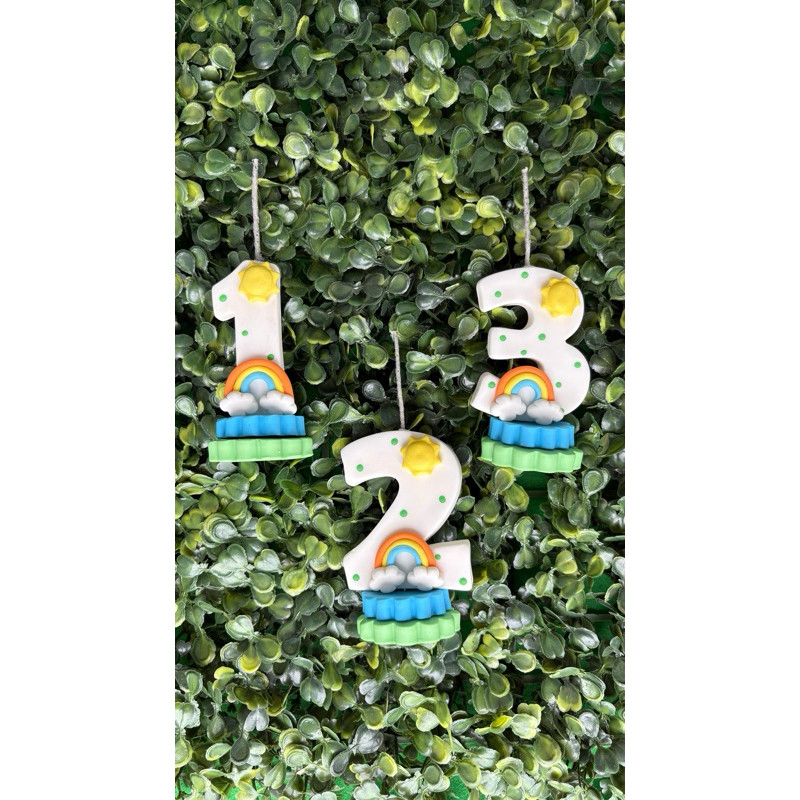 Vela de aniversário 365 sorrisos em biscuit em Oferta na Shopee