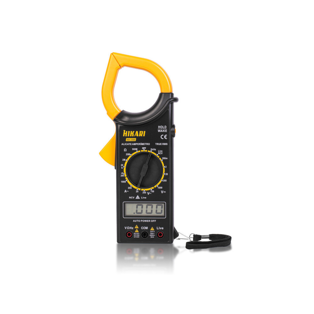 Alicate Amperímetro Digital True RMS Hikari HA-3300 com Função de Teste de Linha Viva e NCV c/ Nota