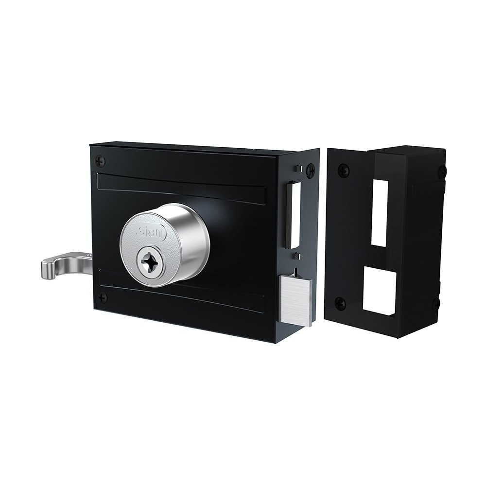 Fechadura Stam 1701/100 Portão Sobrepor Tetra com 4 Chaves Preto Fosco em Oferta na Shopee