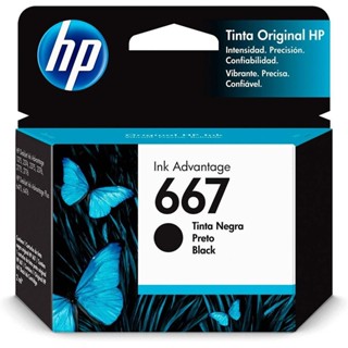 Cartucho HP 667 Preto - 3YM79AL / 3YM79AB - Deskjet Ink 6000 / 6400 / 1200 / 2300 / 2700 / 4100 em Oferta na Shopee