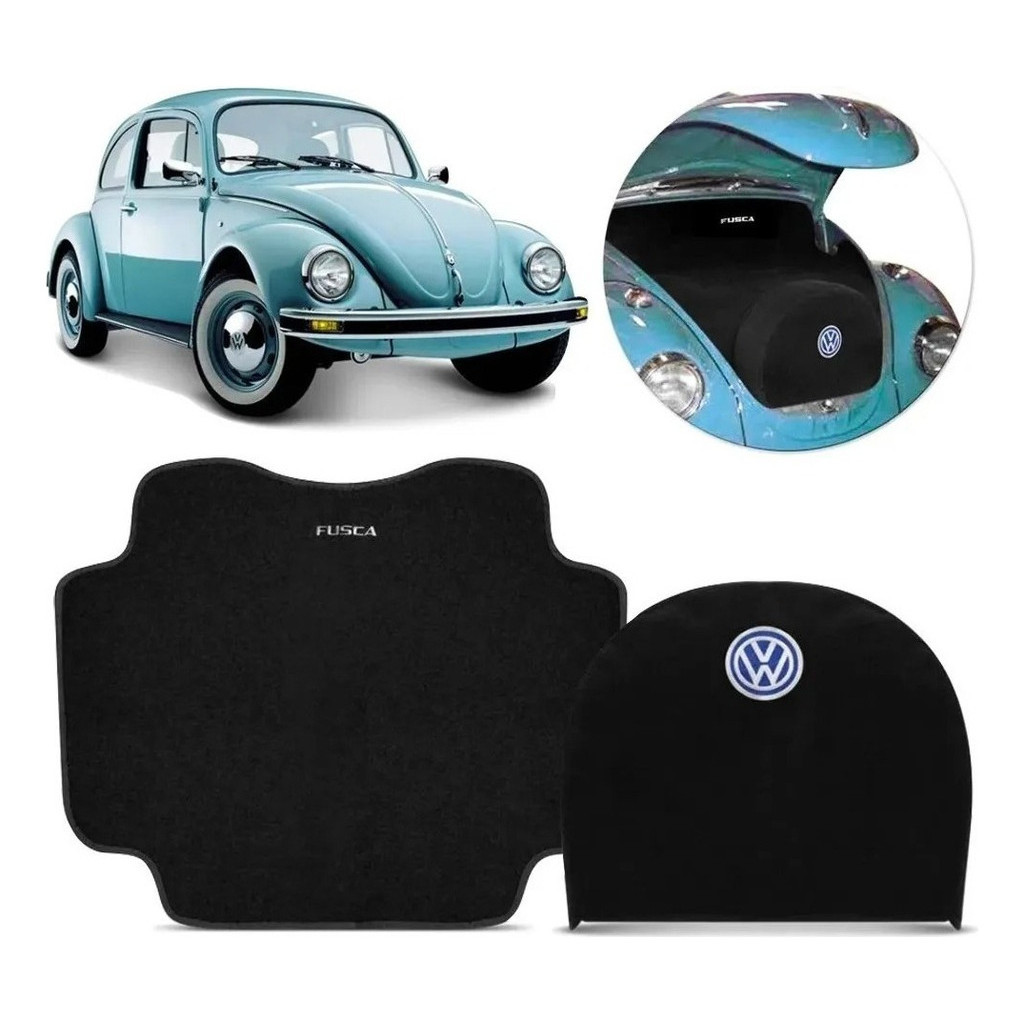 Tapete Porta Mala Fusca 1970 A 1995 Capa Estepe Forro Preto