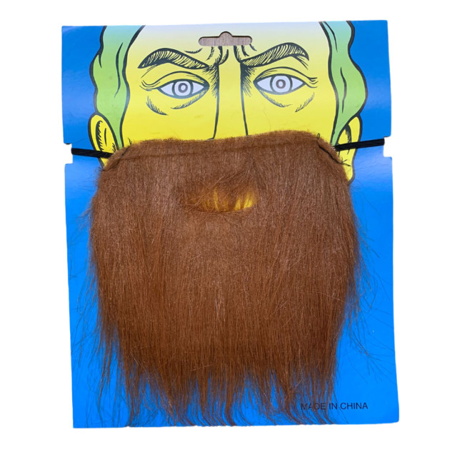 Barba Falsa Castanha Disfarce Fantasia Brincadeira Halloween Carnaval Lenhador Barbudão
