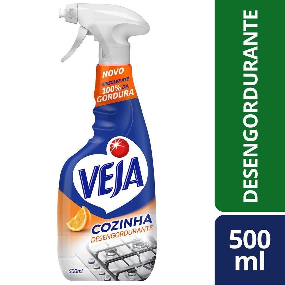 Limpador Desengordurante Veja 500Ml Laranja Pulverizador em Oferta na Shopee