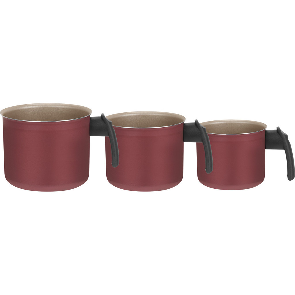 Jogo 3 pecas de Leteira Antiaderente Cereja12 14 16