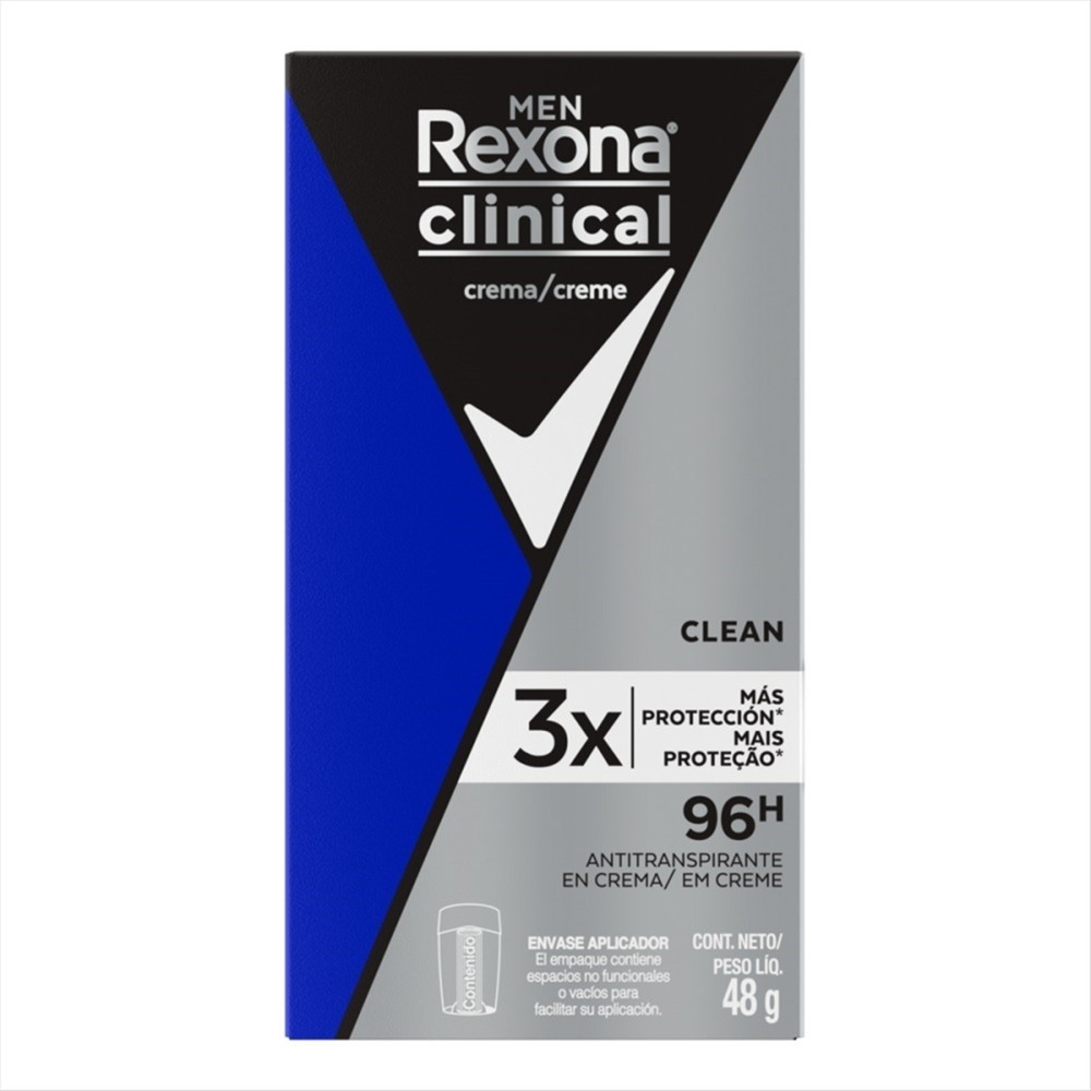 Desodorante Creme Rexona Men Clinical Clean 58g em Oferta na Shopee