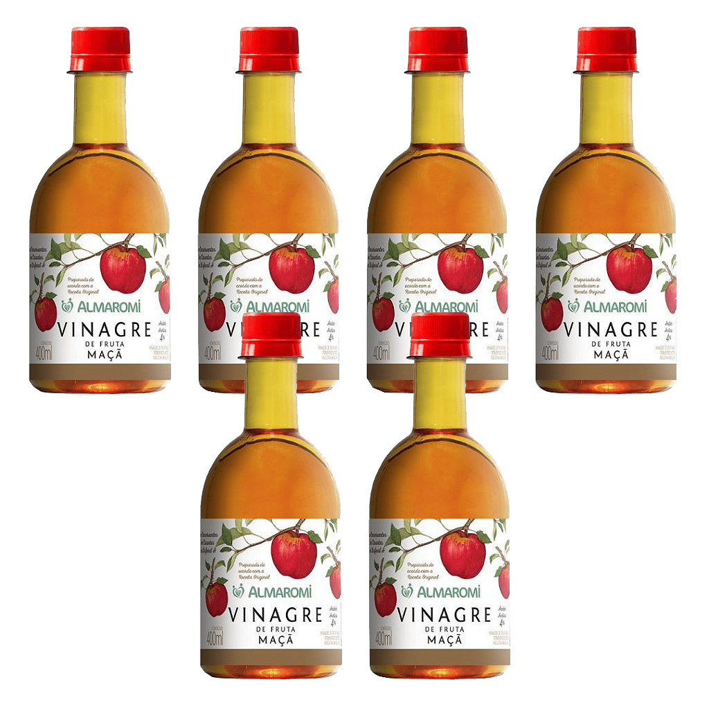 6 Vinagre de Fruta de Maçã 400ml - Almaromi