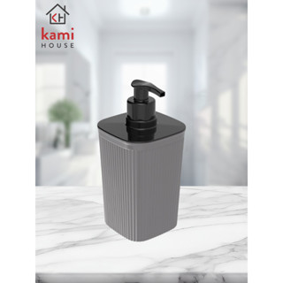 Porta Sabonete Líquido Cinza e Preto Classic Frisos Plasutil em Oferta na Shopee