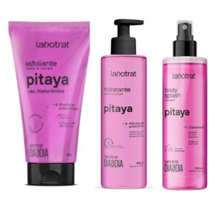Kit Esfoliante 150g Hidratante 190 ml Body Splahs 190 ml Pitaya - Labotrat em Oferta na Shopee