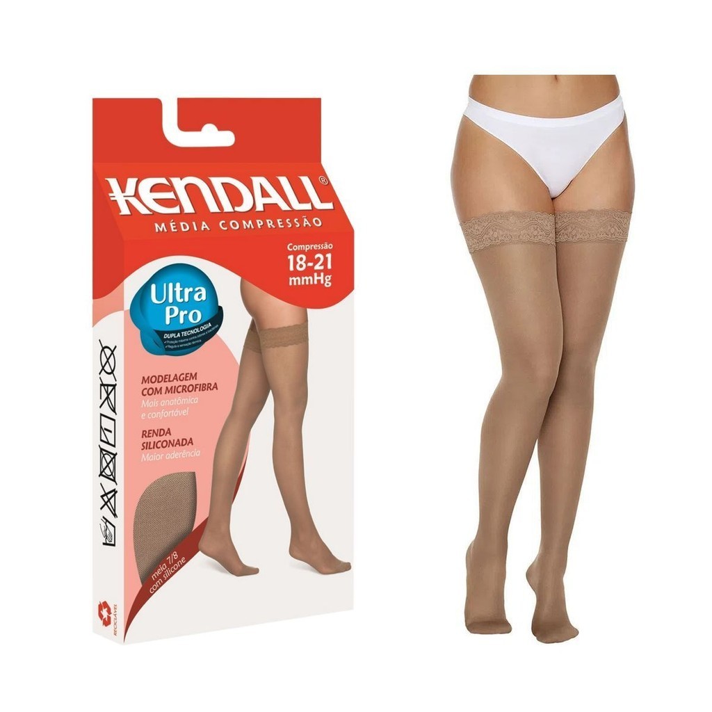 Meia Kendall 7/8 Média Compressão com ponteira 1612 em Oferta na Shopee