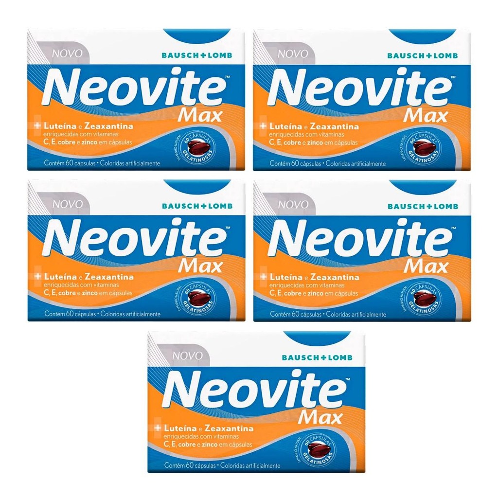 Neovite Max Kit 5 Caixas De 60 Cápsulas Gelatinosas Cada