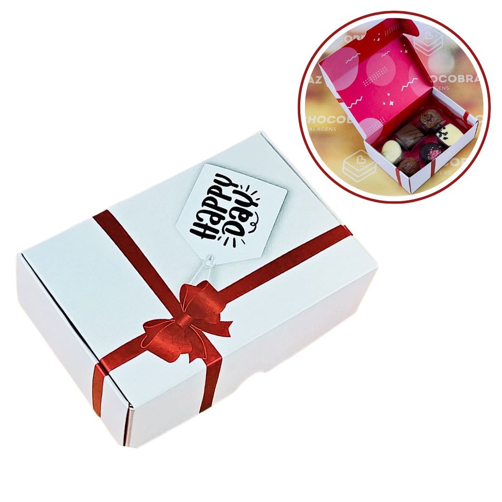 10~50 CAIXAS  P/ 06 DOCES HAPPY DAY 5268 12x8x4cm (IDEIA)