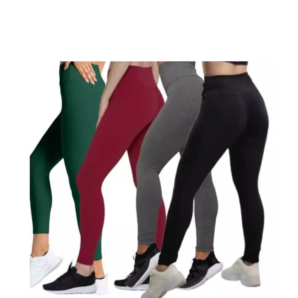 Legging Academia Suplex  Cós Alto Alta Elasticidade Calça não fica Transparente Dia A Dia