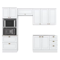 Cozinha Modulada Americana 4 Peças Branco Hp - Henn