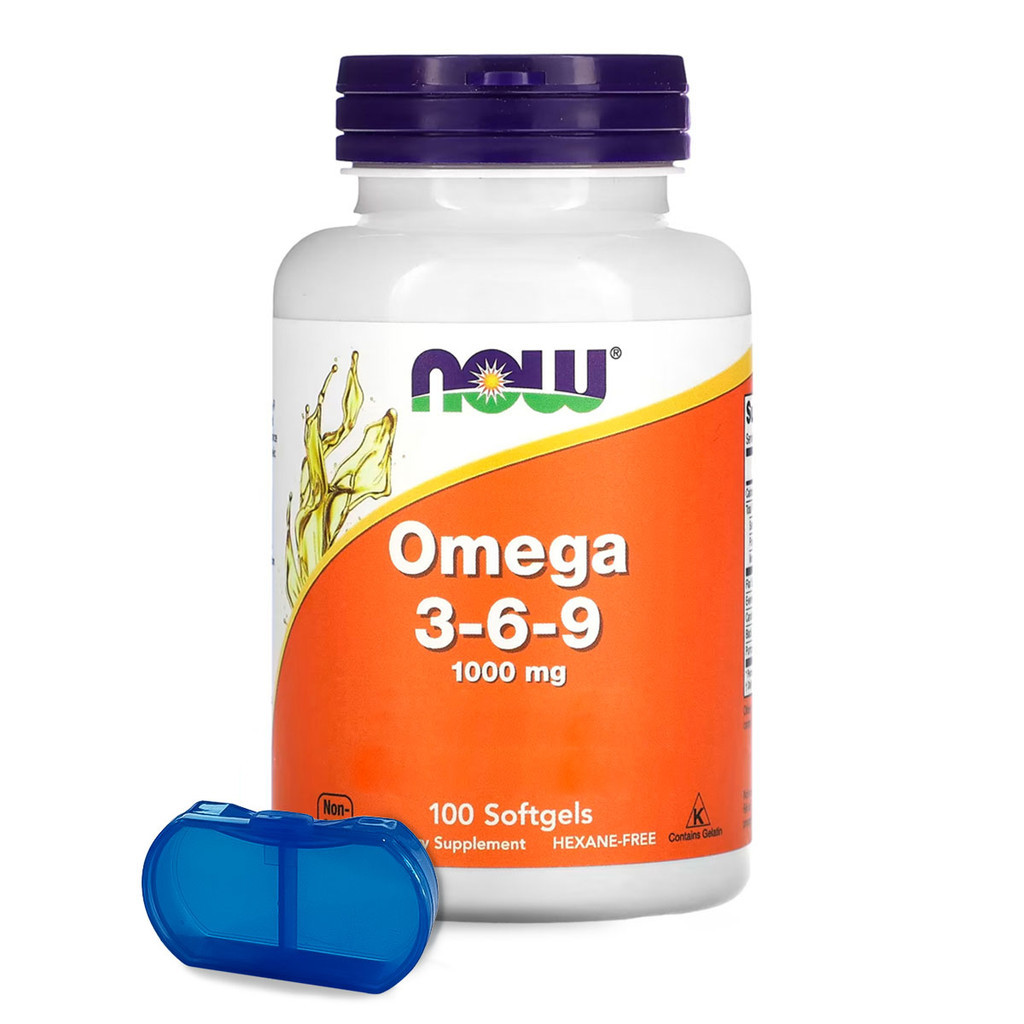 Ômega 3-6-9 1.000mg Now Foods 100 Softgels + Porta Cápsulas em Oferta na Shopee