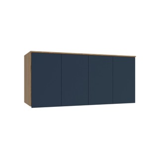 Armário Aéreo 4 Portas Kappesberg Adapt Nogueira/Azul Profundo 155cm em Oferta na Shopee
