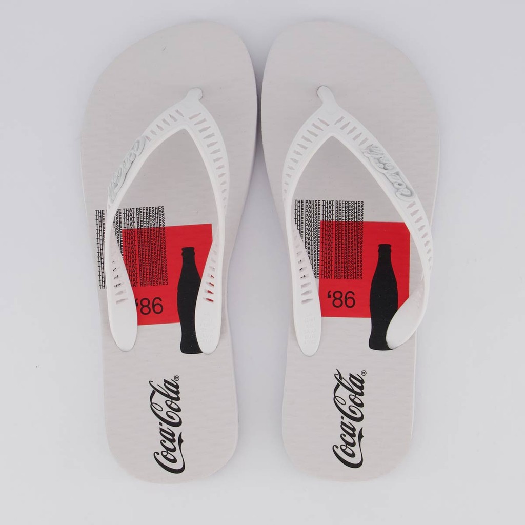 Chinelo Coca Cola Waterford Branco - Men Shoes