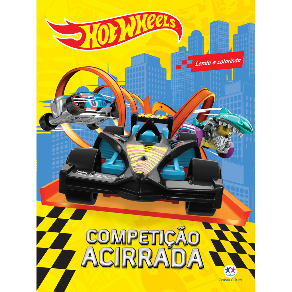 Kit com 10 Unidades - Lendo e Colorindo - Hot Wheels