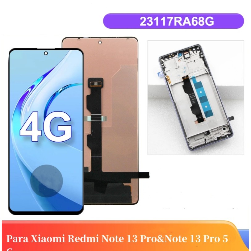 6.67" Frontal Incell Tela Para Xiaomi Redmi Note 13 Pro&Note 13 Pro 5G Nova Disp