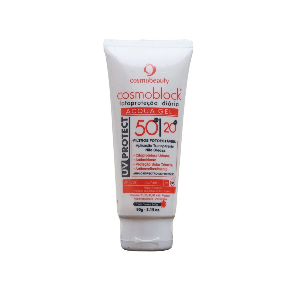 Cosmobeauty Filtro Solar Cosmoblock Acqua Gel FPS 50 100g