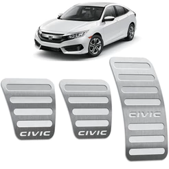 Pedaleira Civic 17/22 Manual Aço Inox - Não fura o pedal