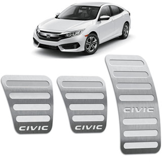 Pedaleira Civic 17/22 Manual Aço Inox - Não fura o pedal em Oferta na Shopee
