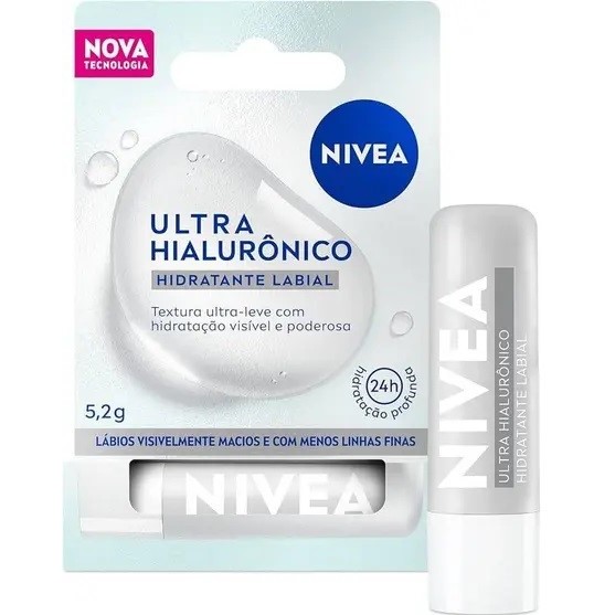NIVEA HIDRATANTE LABIAL ULTRA HYALURONICO  5,2G LANCAMENTO