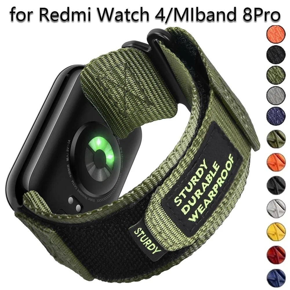 Pulseira De Nylon Para Redmi Watch 4 , Esportiva Substituível Xiaomi Mi Band 8 Pro Ajustável Smartwatch