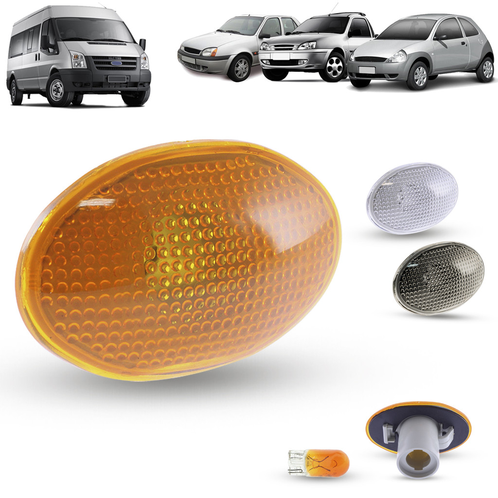 Lanterna Pisca Seta Lateral + Lâmpada Ford Ka 1997 a 2006 Fiesta 1996 a 2002 Courier 1997 a 2013 Transit em Oferta na Shopee